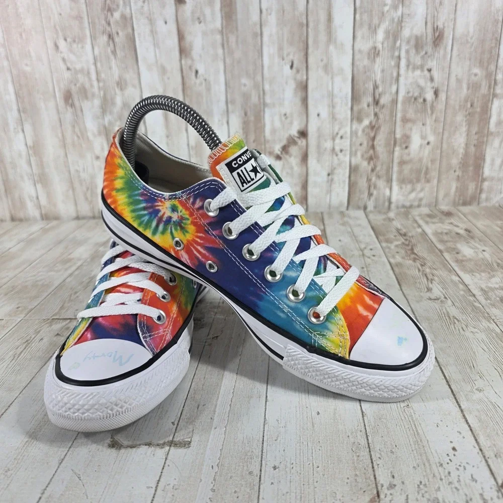 Converse All Star Chuck Taylor Tie Dye Rainbow Low Top Sneakers Women's 5.5 - Picture 6 of 8